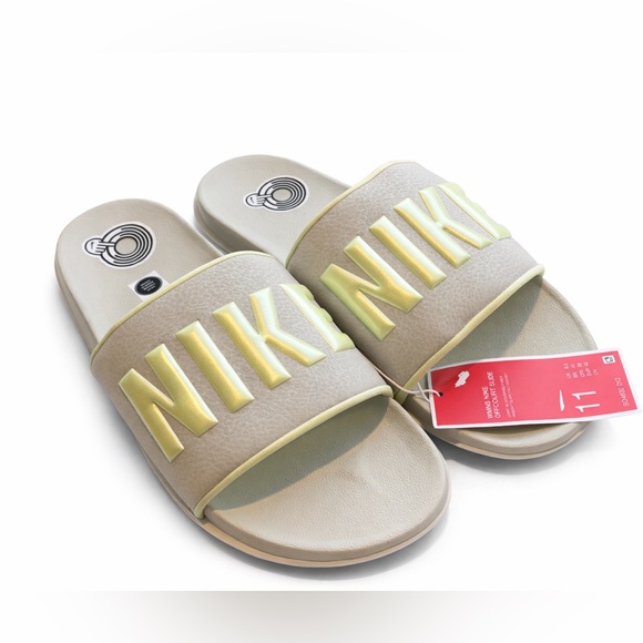 Nike Shoes - Nike Offcourt Slide Women 11 Light Silver Barely Volt Revive Foam Sandals NWT